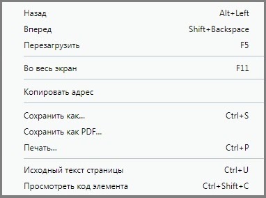 Контекстное меню при клике правой кнопкой мыши на кнопку